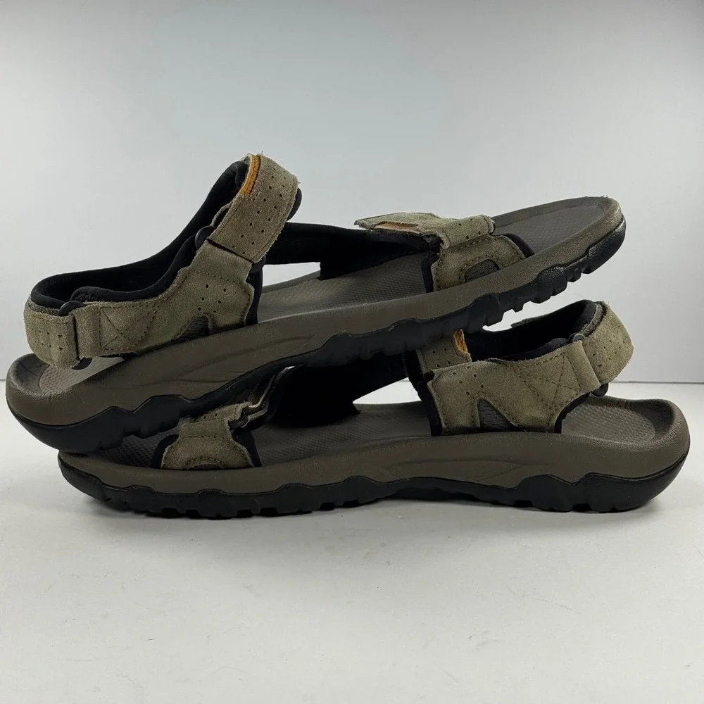 TEVA Men's Sandals Khaki Brown Adjustable Straps Outdoor Hiking Adventure‎ Sz 12